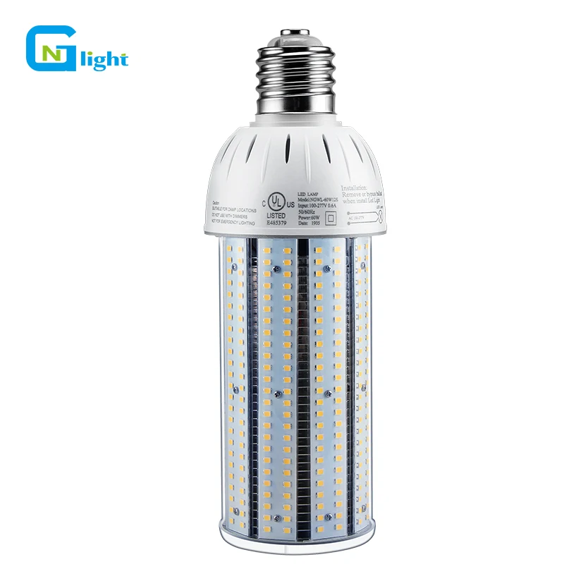 

USA stock ETL E26 E39 Mogul Base warm white cool white 60W 8143LM 480 volt warehouse led corn cob bulb