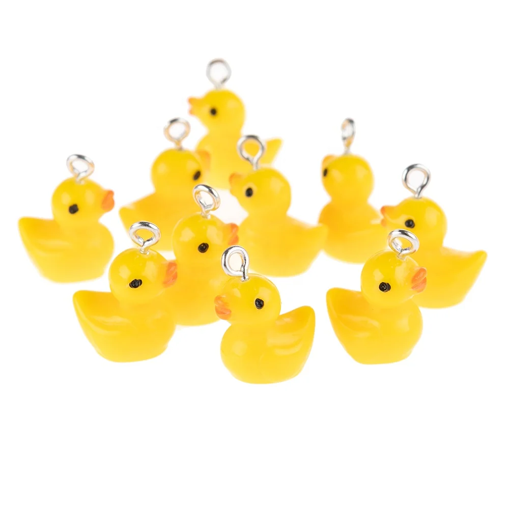 

13*19mm Resin Mini Little Duck Charms DIY Cute Men and Women Making Gift Earring Bag Charm Bracelet Necklace Jewelry Accessories, Picture