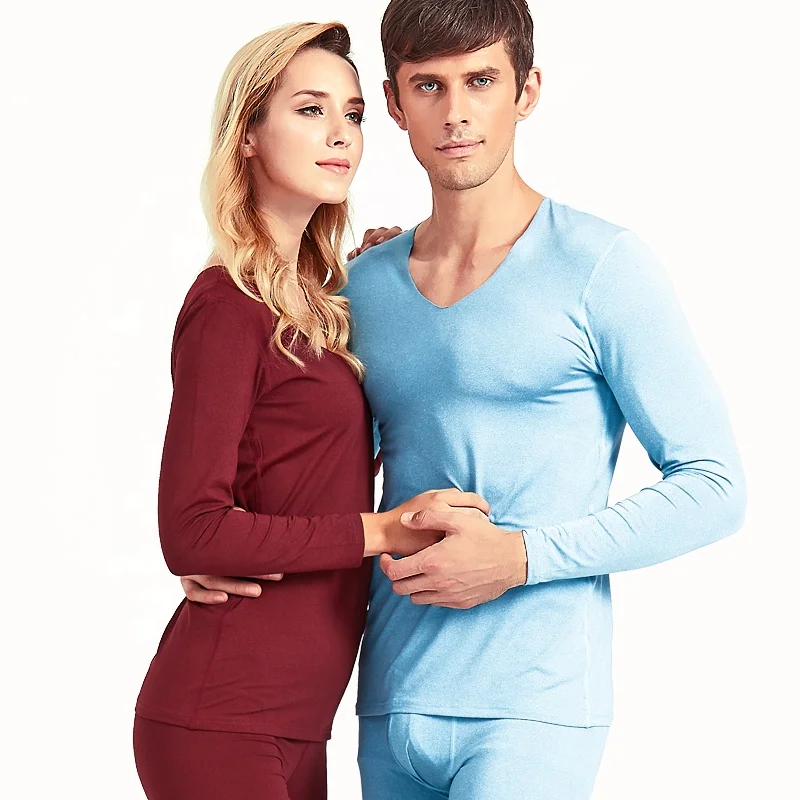 
Factory Price Smooth Knit Thermal Underwear Long Johns Set for Men Women 