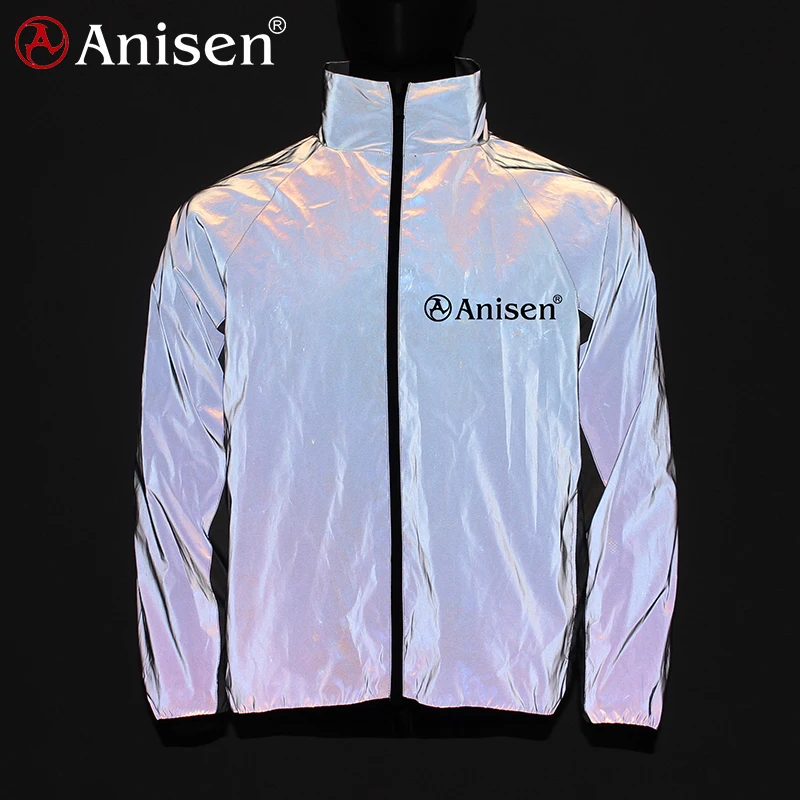 

2021 3m Latest reflective sportswear lightweight running waterproof softshell cycling custom riding high visible jacket for men, Customized color