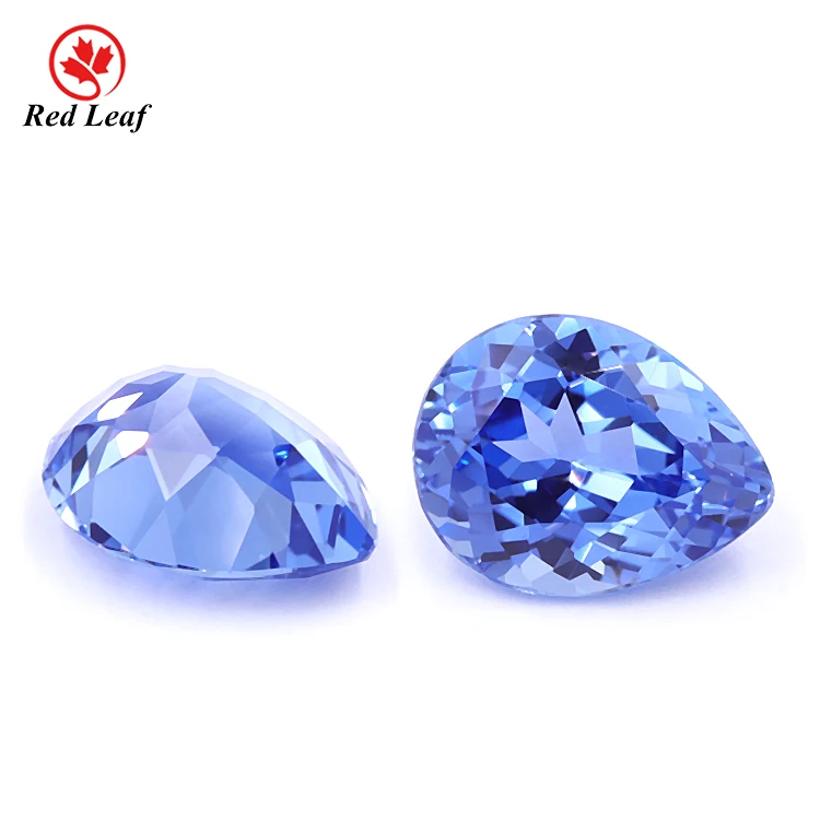 

Redleaf Jewelry gemstone pear cut high quality loose stone price lab grown blue sapphire