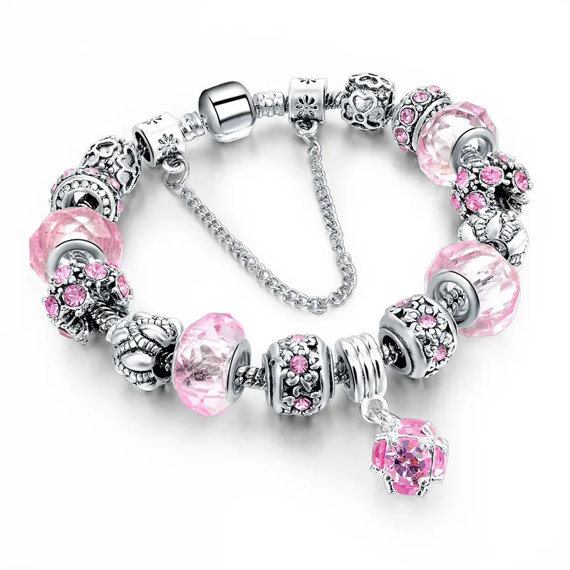 

2021Best Gifit Pretty In Pink European Charm Bracelet - Small Girls, Kid, Children Sizes Available - Gifts For Her