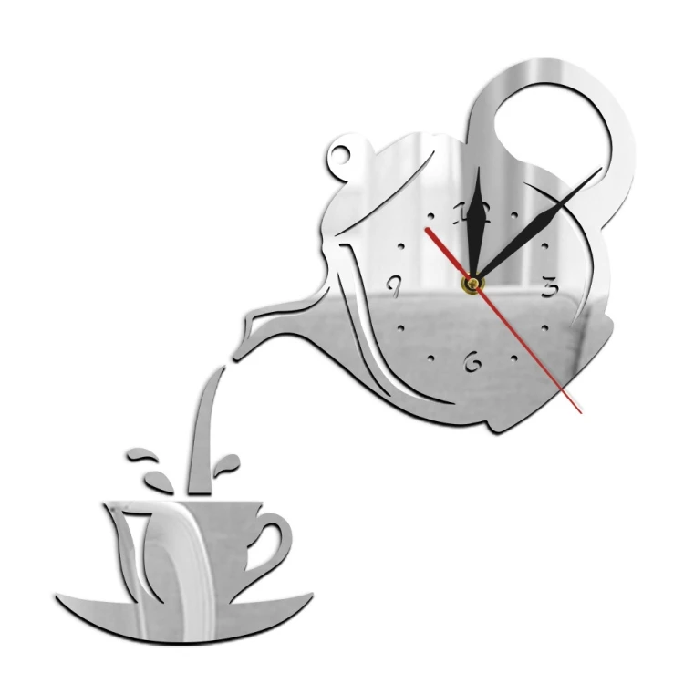 Lower Price 2 Pcs Creative Diy Acrylic Coffee Cup Teapot 3d Wall Clock Decorative Kitchen Wall Clocks Buy Kitchen Wall Clocks Clock Wall Home Decoration 3d Wall Clock Product On Alibaba Com