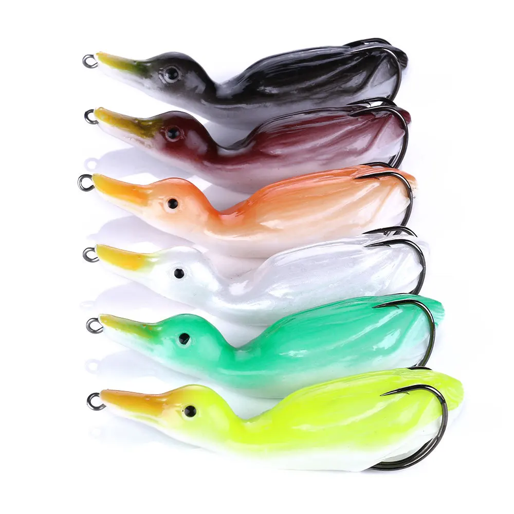 

Soft Bionic Isca Artificial Duck Silicone Fishing Lure Bait Angle 11cm 19g Leurre Peche Carpe Leurres Souple Senuelos De Pesca, 6colors