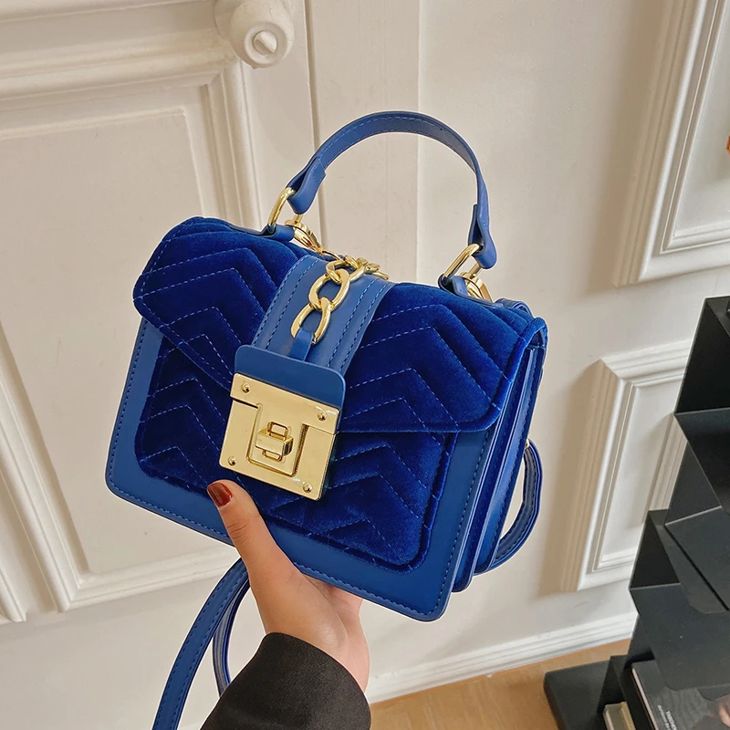 

BM9430 2022 New Good Quality Ladies Purses velvet Style Hand Bags Hot Sell Women Box Lady Purse Square Handbags