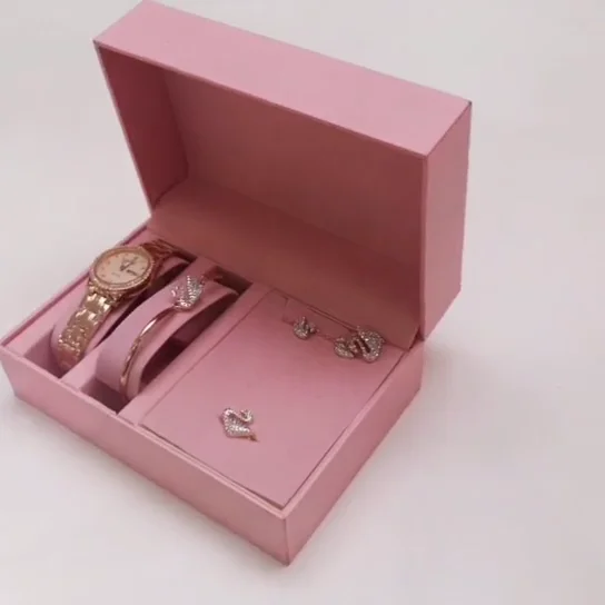 Wholesale Custom Set Box Packed Fashion Jewelry Bracelet Women Watch