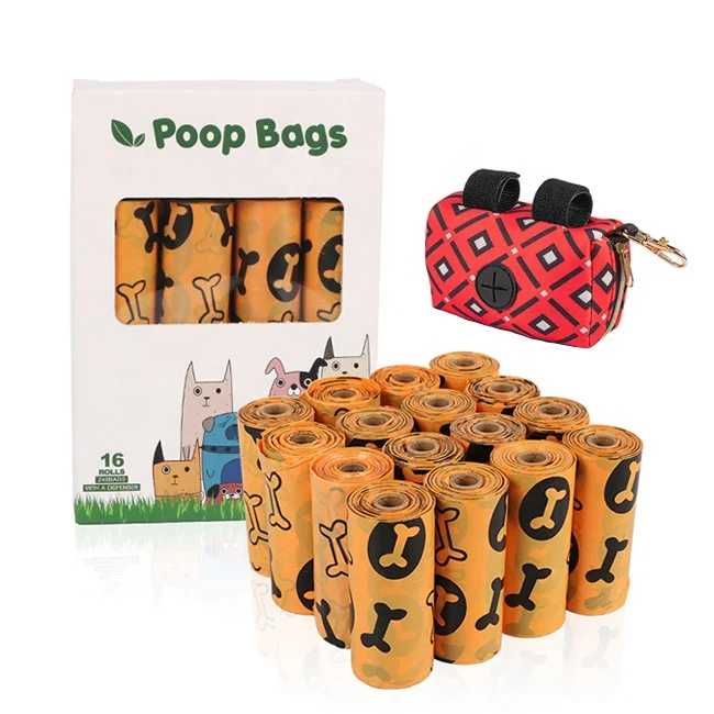 

Custom Printed Dog Poop Dispenser Holder Clean Shit Biodegradable Compostable Pet Poop Bag Pet Recycled Bag, Green, blue, black, pink, white, orange