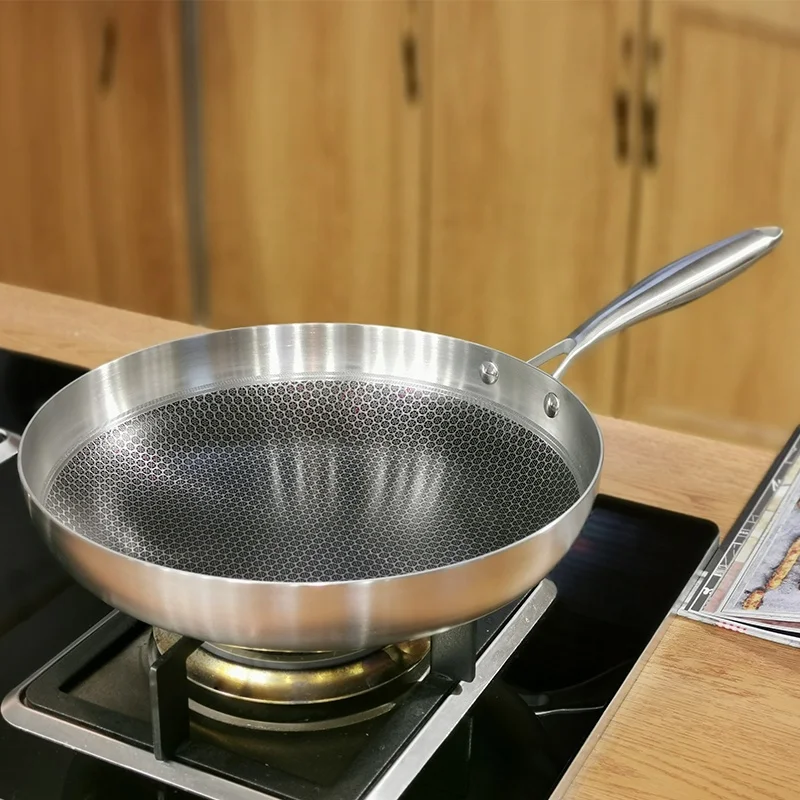Perfect Heat Distribution Frying Pan Stainless Steel Nonstick Frying