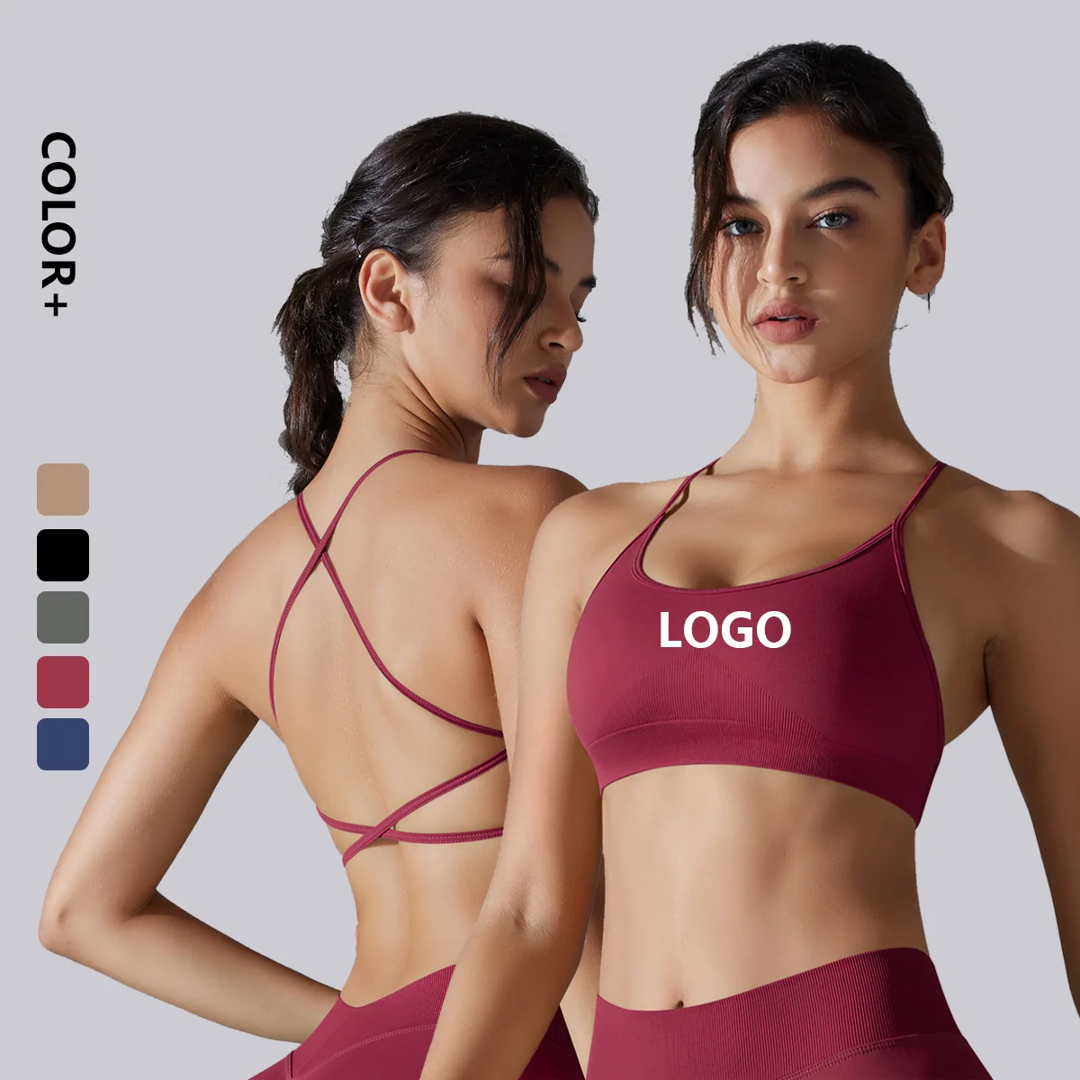 Yoga Fitness Sports Bra Shockproof Strap Vest