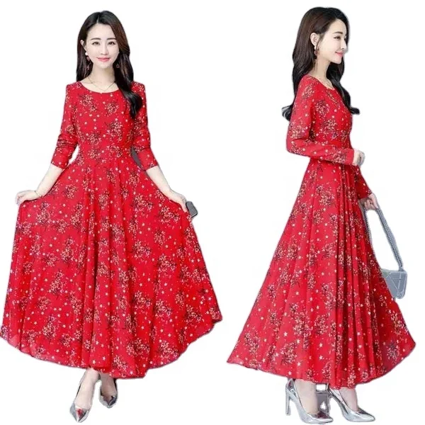 

Milk silk long sleeve dress spring and Autumn New Women's dress broad lady 2021 temperament fashion skirt autumn and winter