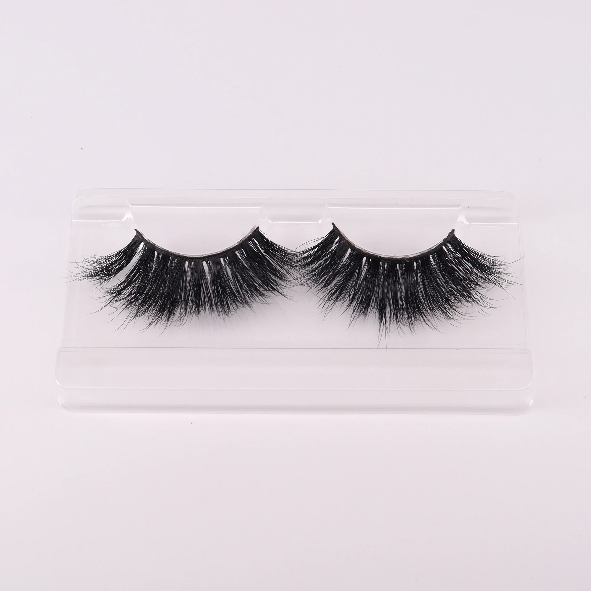 

Qingdao 3D Wholesale Faux Mink Eyelashes Nature Black Fluffy Cluster False Eyelashes Private Label Eyelashes Box Packing Custom, Natural black