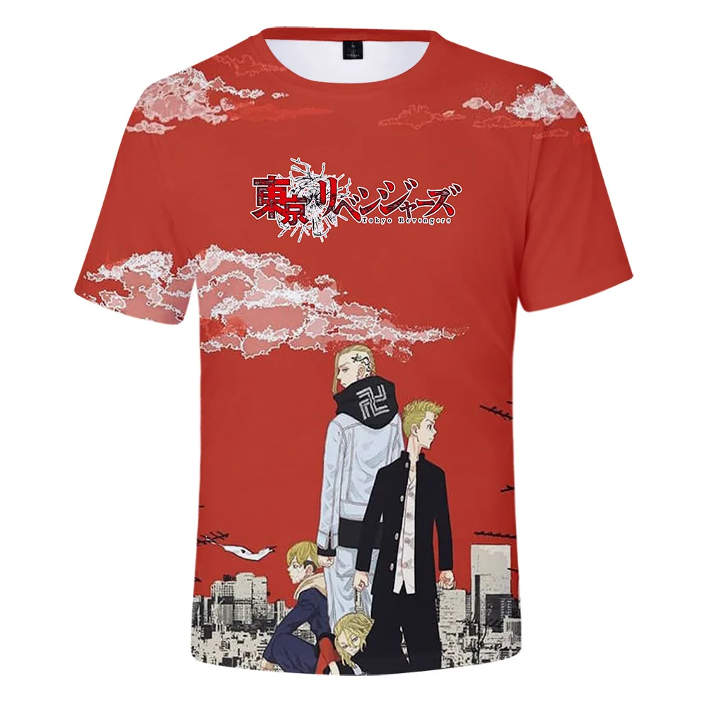 

ecoparty 2021 Hot Japanese Anime Tokyo Revengers T Shirt Men Harajuku Hip Hop Summer Kawaii Tshirt Male