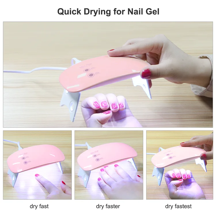 Mini portable led nail lamp 6w gel nail lamp