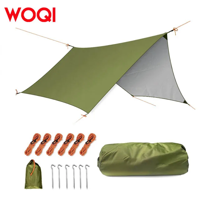 WOQI Customizable Logo Lightweight Waterproof Tent Camping Tent Fabric Family Travel Tent