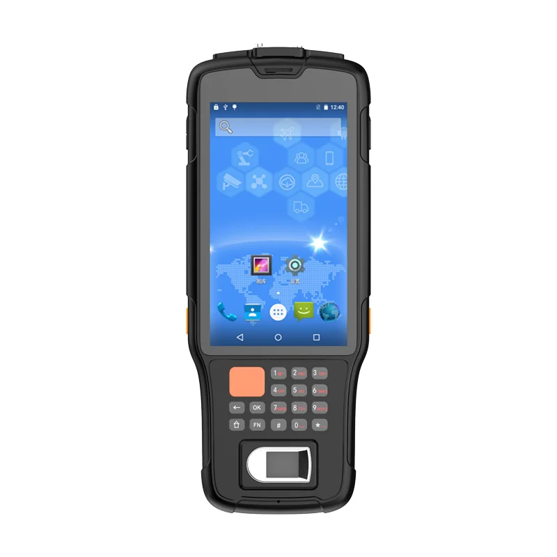 

1D 2D Barcode Scanner 4G Mobile PDA Portable Fingerprint Scanner Reader with memory