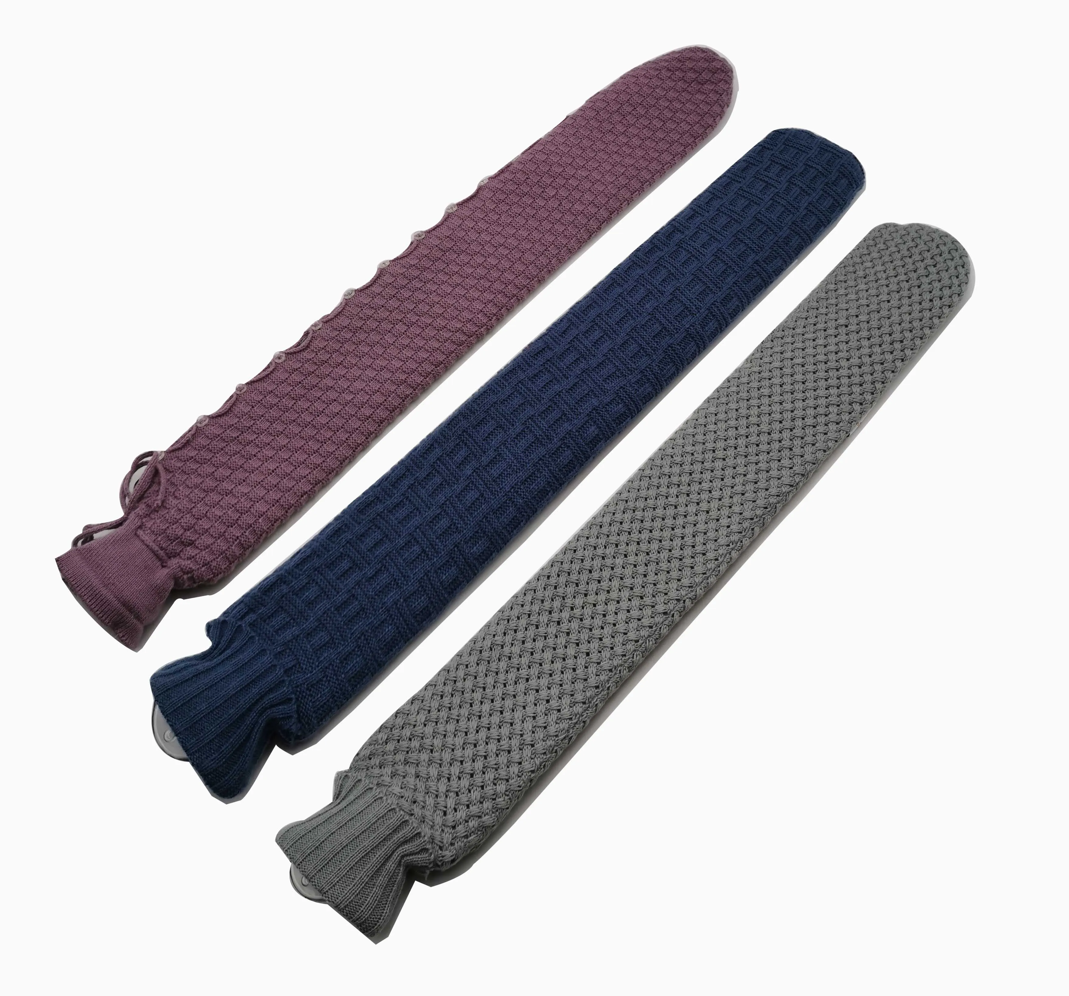 

hand warmer rubber crochet bag long hot water bottle cover, Cream