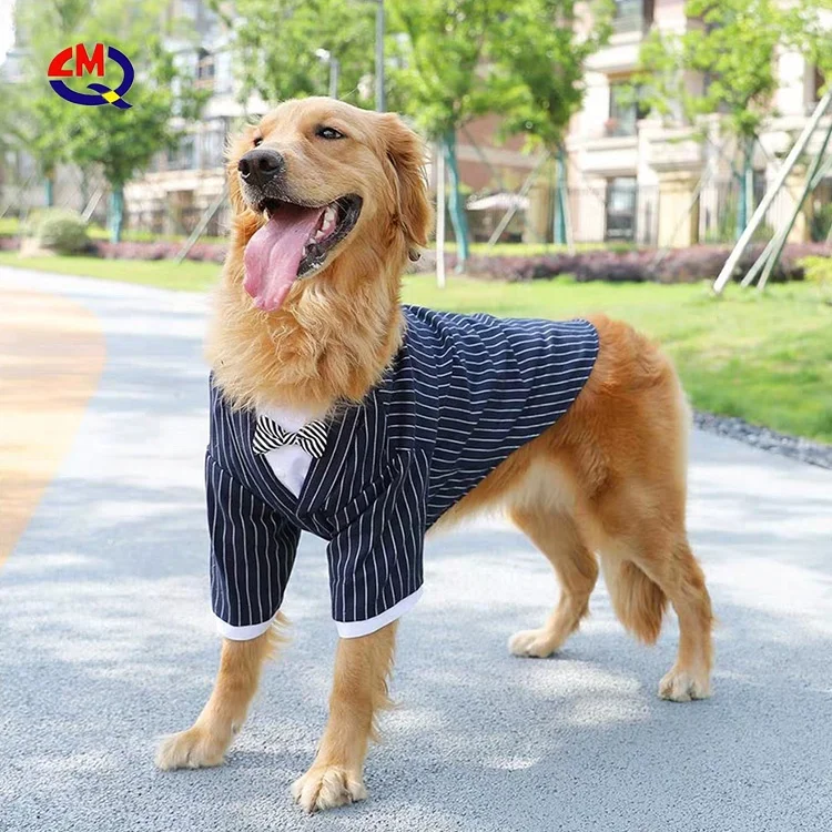 

Popular Dog Suit Dog Tuxedo for Pet Dog Prince Wedding Bow Tie Suit Wedding Shirt Formal Tuxedo with Tie, Blue