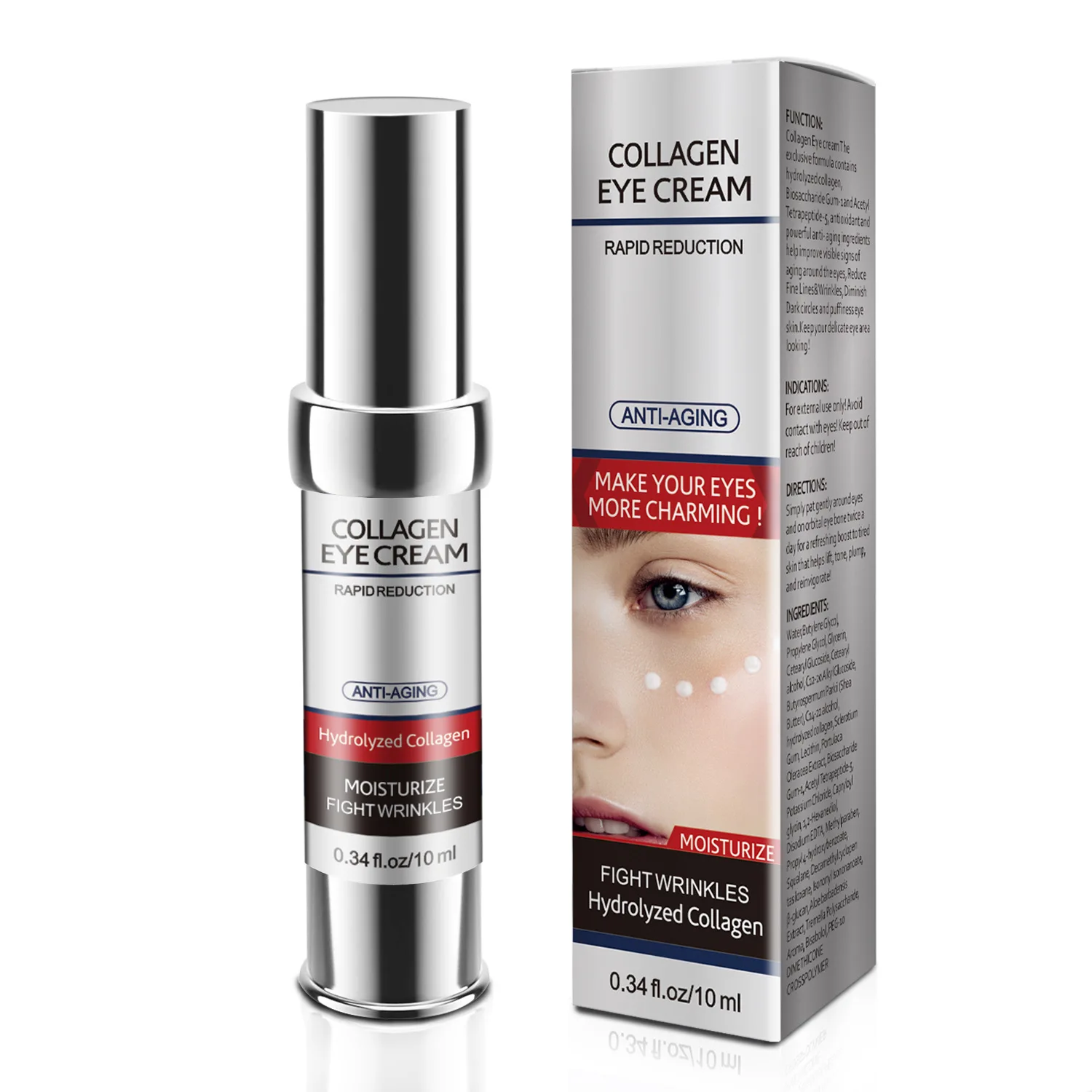 

Nature Nourishing Anti-wrinkle Repairing Dark Circles Vitamin C Anti-wrinkle Eye Cream, Transparent