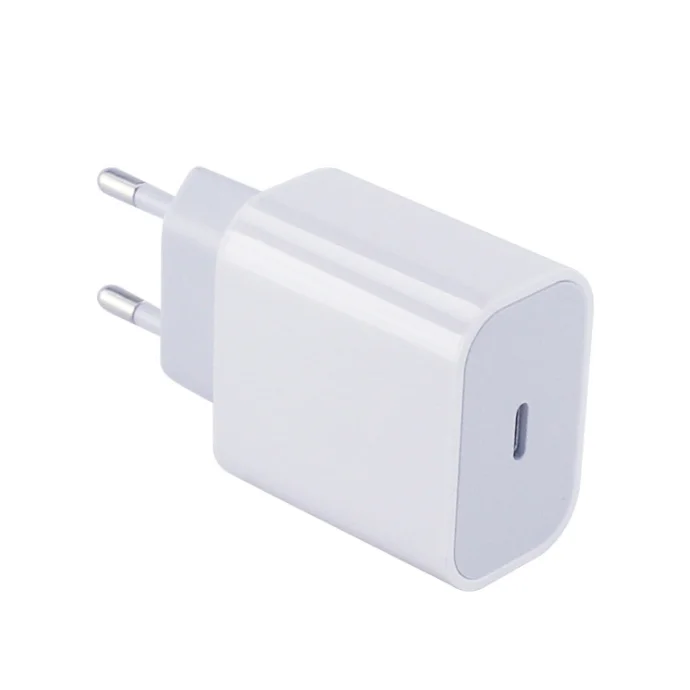 

2021 Smallest & Newest 20W PD Quick Charging EU Plug Type C Mobile Phone Adapter Wall Charger For ios 12 mini 11 pro max xs x, White