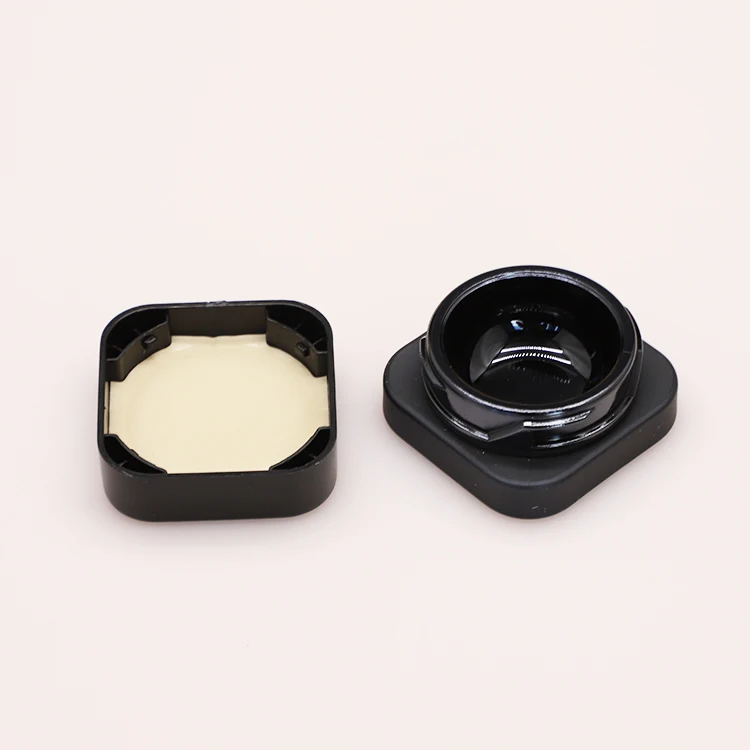 

5g ja 9g jar 5ml 9ml square glass jar childproof container cosmetic eye cream small black jar