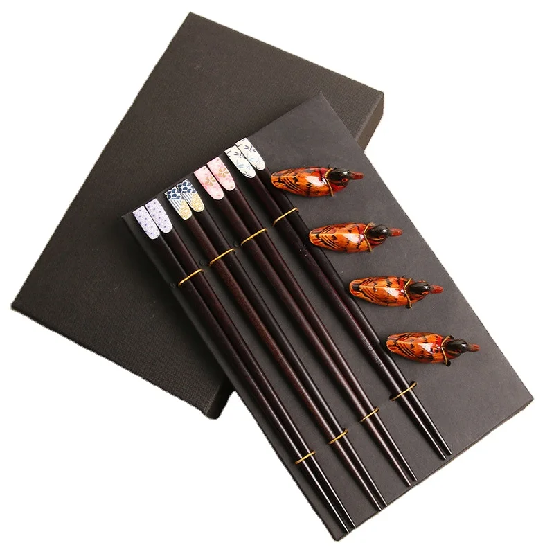 

Japanese Style Promotion Gift Box Natural Wooden Chopsticks Tableware sets