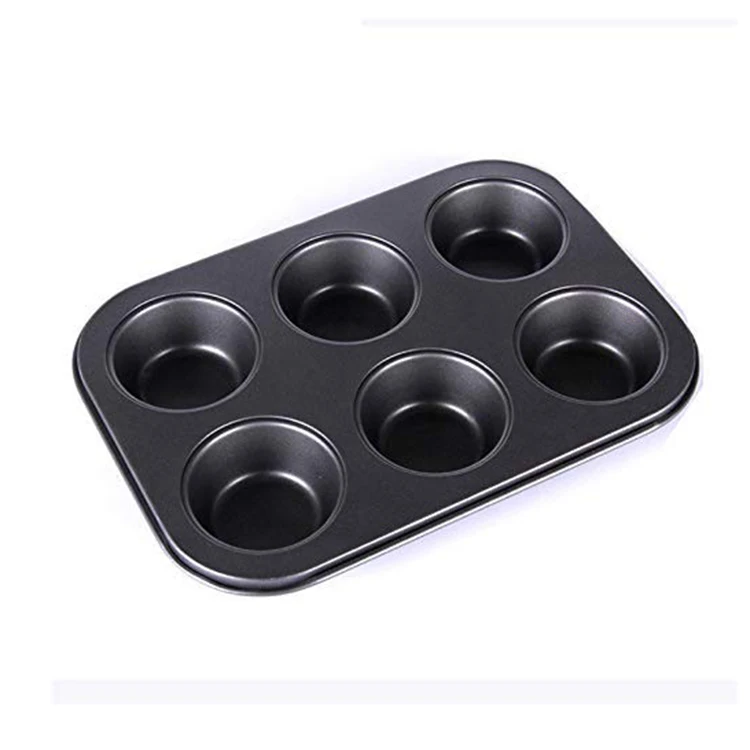 

Carbon Steel Non-Stick 6 Cavity Muffin Pan Cupcake Baking Pan