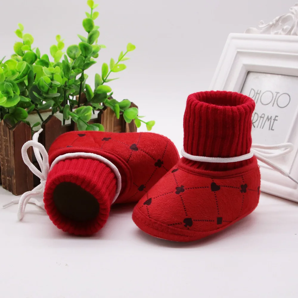 
Superior Girl Footwear Baby Knitted Newborn Handmade Soft Fur Warm Shoes Crochet Durable Winter Boots for infants 