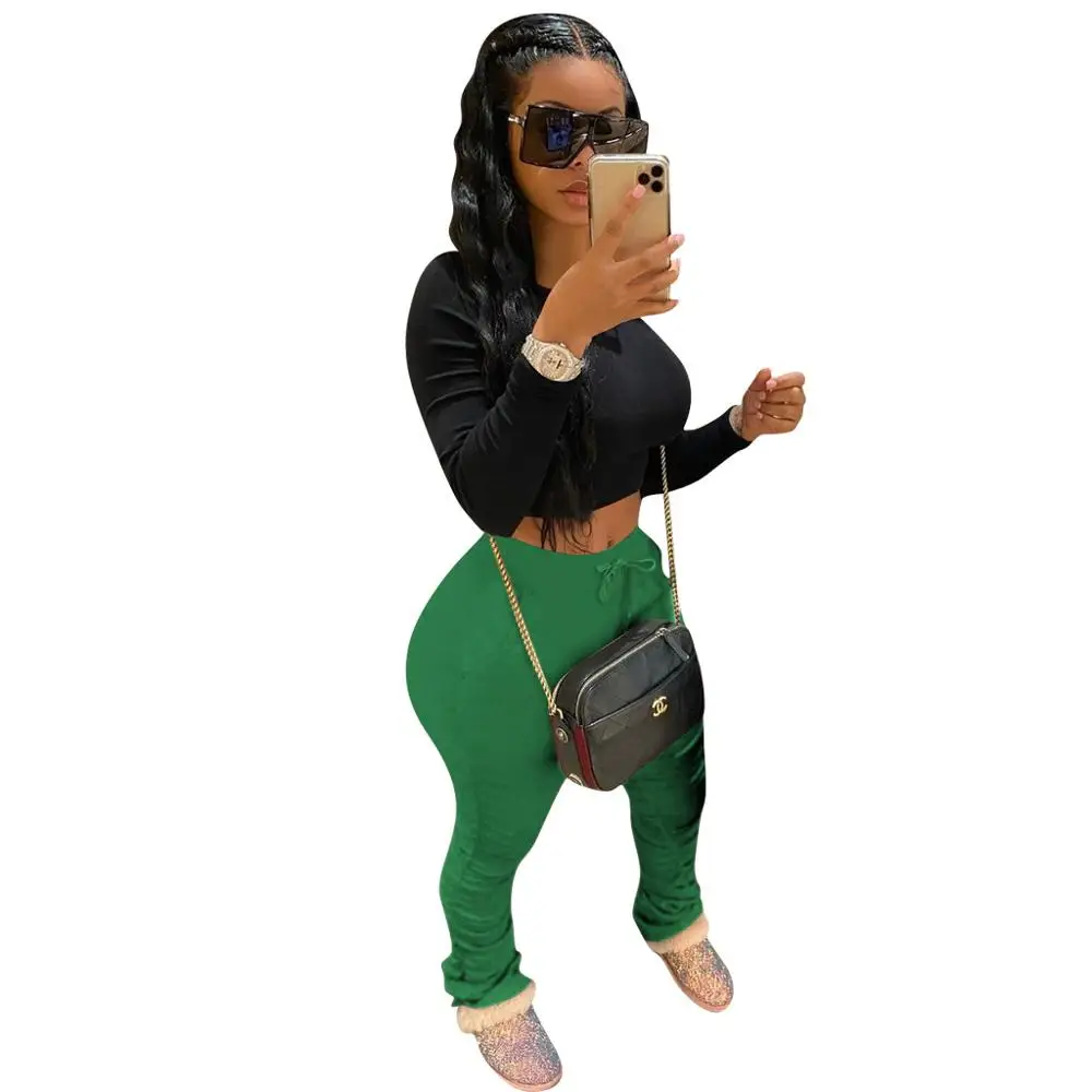 

Spring and summer 2020 new women's solid cotton pleated sports pants cotton