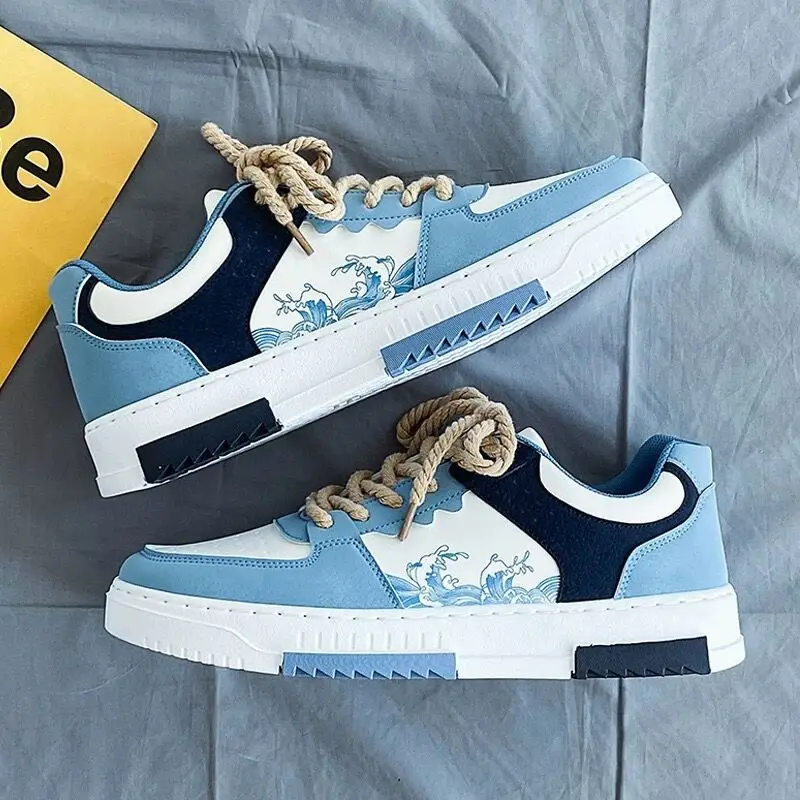 

2024 New Men's Shoes Summer Breathable Little White Shoes Thick Sole Sports and Casual Board Shoes