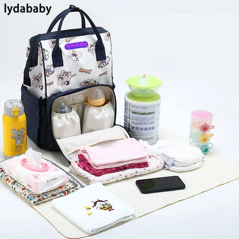 

lydababy Mummy Diaper Bag hot sales fashion Maternity Multifunction Large Capacity Baby Bag Travel Backpack Nursing Bag for mom, Blue,red