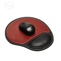 

New technology economic high end wrist rest leather mouse pad/PU leather mat