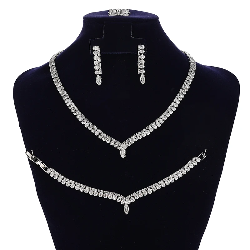 Fashion Jewelry Set Women Wholesale Mariquesa Shaped Dubai Cubic Zirconia Jewelry Set Bridal Casting Jewelry BN9249