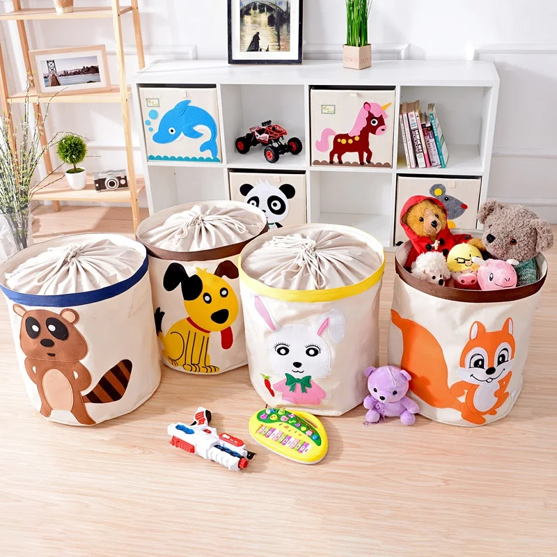 Large Capacity Laundry Hamper With Lid and Handles Children's Toys Wardrobe Clothes Storage Basket Portable Household Dormitory