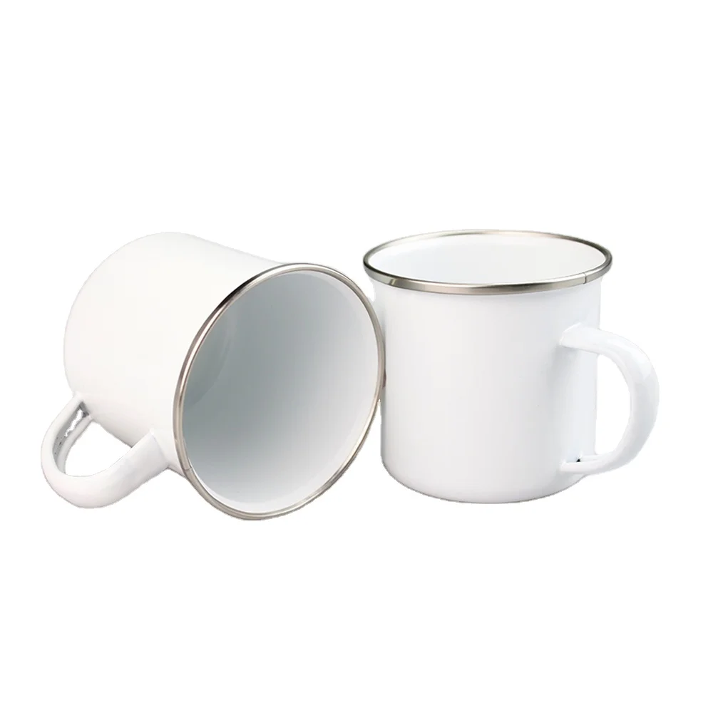 

Top Quality Classic Enamel sublimation mug sublimation mad mugs Auplex new products, White