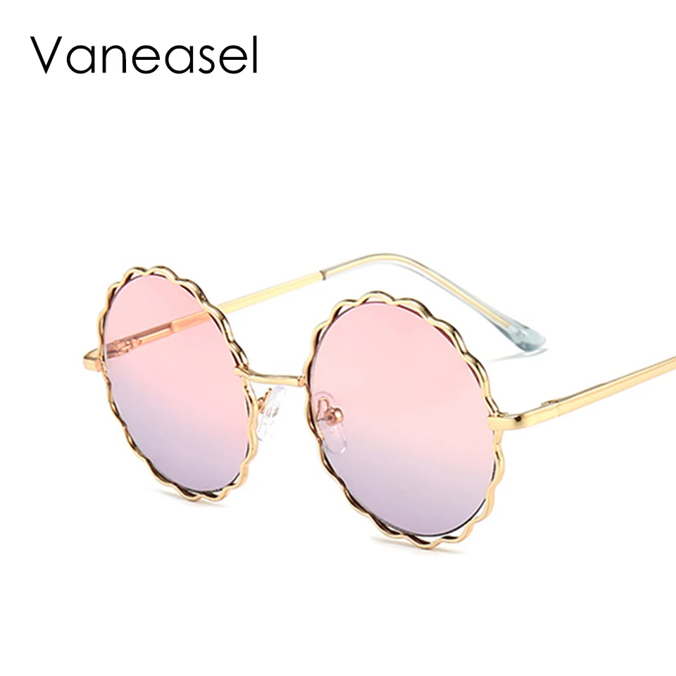 

RENNES kids sunglasses wholesale boys and girls UV400 metal round frame small flower shape sunglasses, Choose