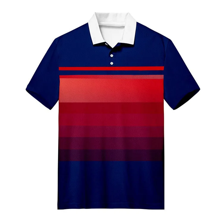 

New design high quality sports turn down shirt sublimation dye golf wear cheap cost bulk polo shirts, Customized color