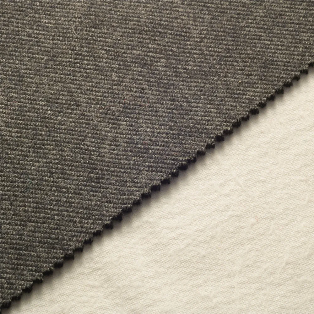 服装涤纶斜纹毛织物羊毛棉混纺斜纹织物重磅针织毛织物库存