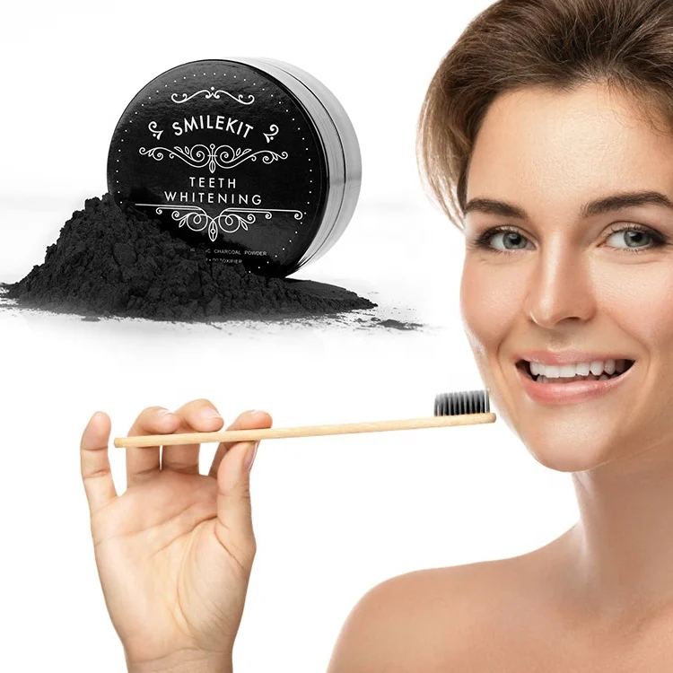 

30g Peroxide Free Safe Effective Bleaching Tooth Black Carbon Charcoal Teeth Whitening Powder