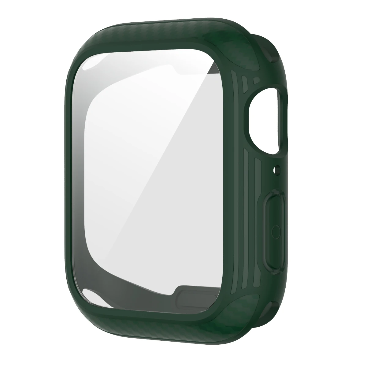 

Compatible with Apple Watch 44mm 40mm, Bumper Built in Tempered Glass Screen Protector, Protective Cover for iWatch Series SE 6, Optional