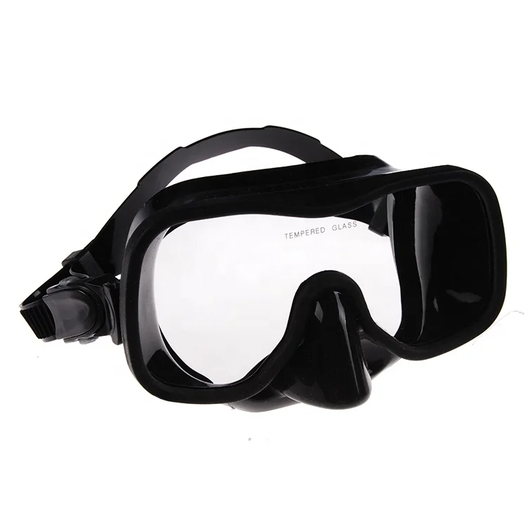 

Professional Adult Scuba Diving Mask Tempered Glass Diving Mask, Black, blue, red