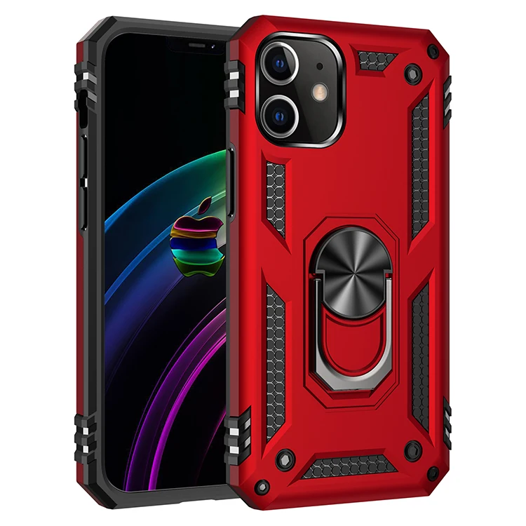 

Shockproof Phone Cover For iPhone 12 Case Military Grade Drop Protective Case With Kickstand Compatible for New Apple iPhone 12