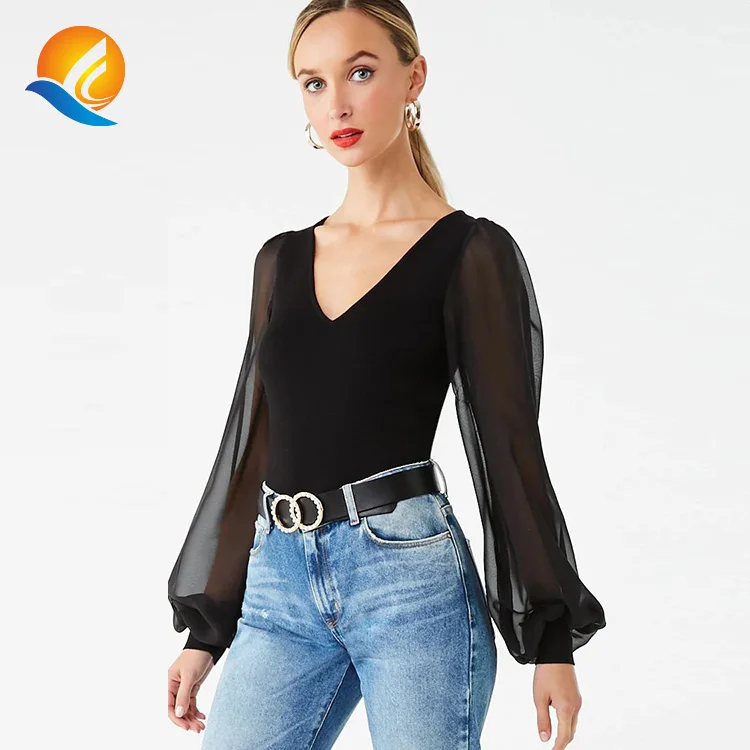 blusas con tela transparente