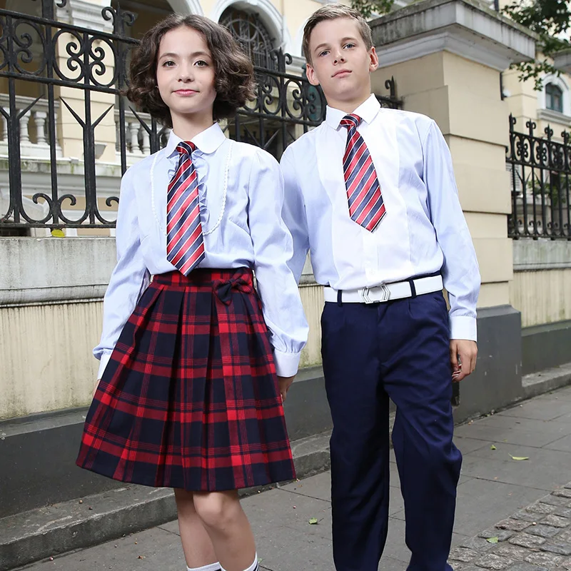 Benutzer Definierte Schuluniform Shirt Set Für Jungen Und Mädchen Der Grundschule Und Der ...
