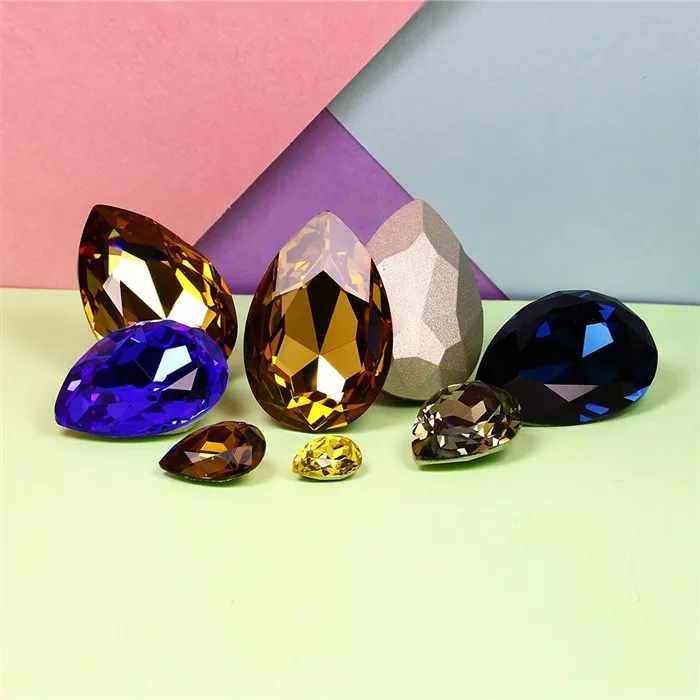 

Teardrop Shape Crystal Fancy Stone for Jewels Dresses