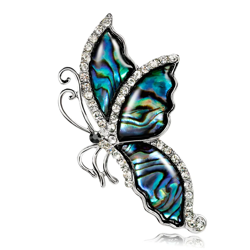 

Nature Shell Butterfly Brooch Pins Women Clothing Accessories