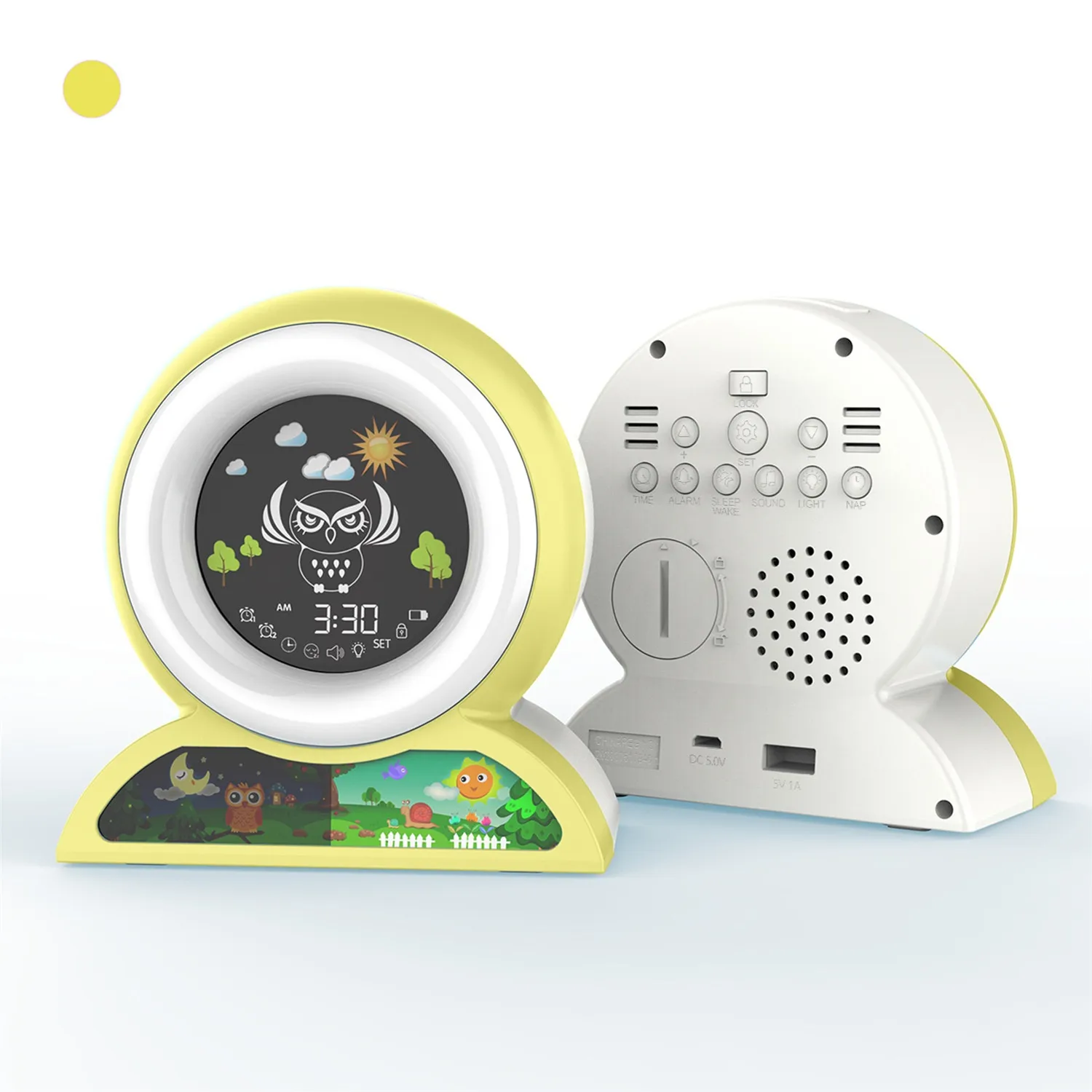 

Commercial Independent Research And Development Fun Expression Changes Kids Alarm Clock Night Light For Bedroom, Customized color