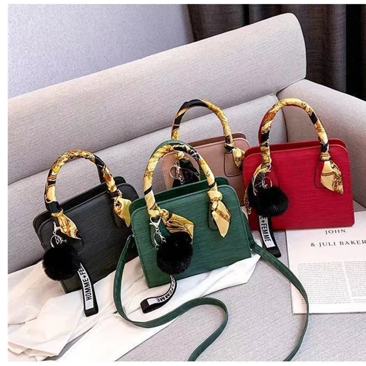 

Ladies Mini Crossbody Bag with scarf Shoulder Bag Kids Small Handbag Mini Purse Handbags For Women, As picture shown