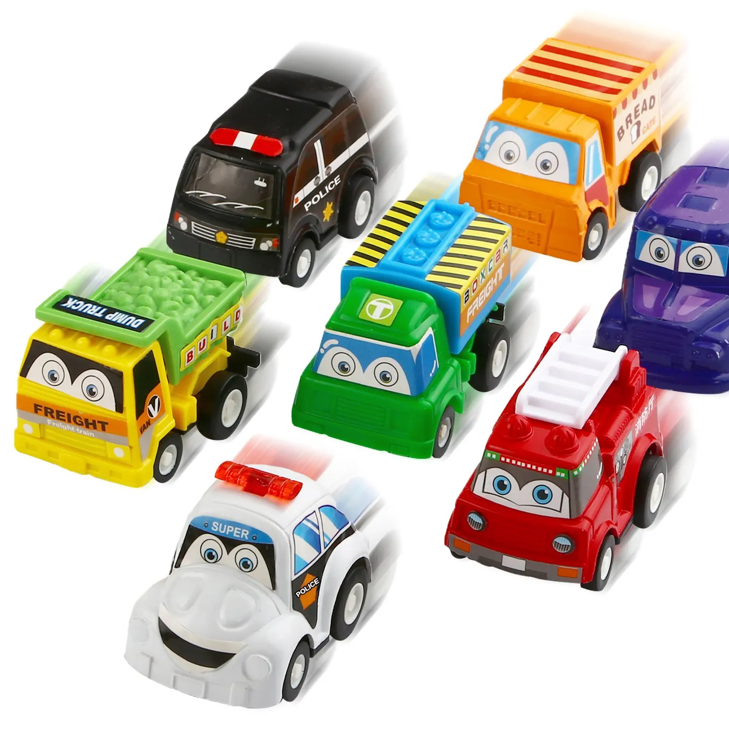 12 Pcs Mini Pull Back Cars with A Drawstring Bag Friction Car & BBLIKE Toy Cars 