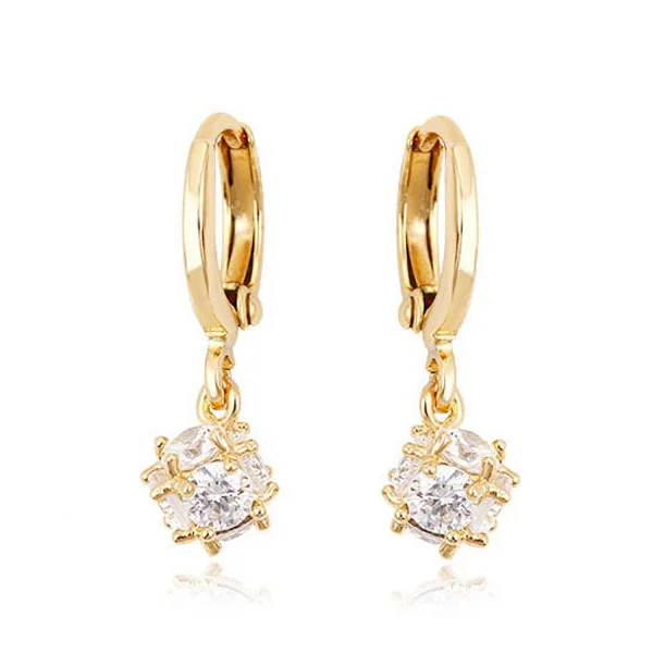 90072 Xuping 18K gold earrings, high quality hoop earring, 18K Gold Plated fashion earrings for women