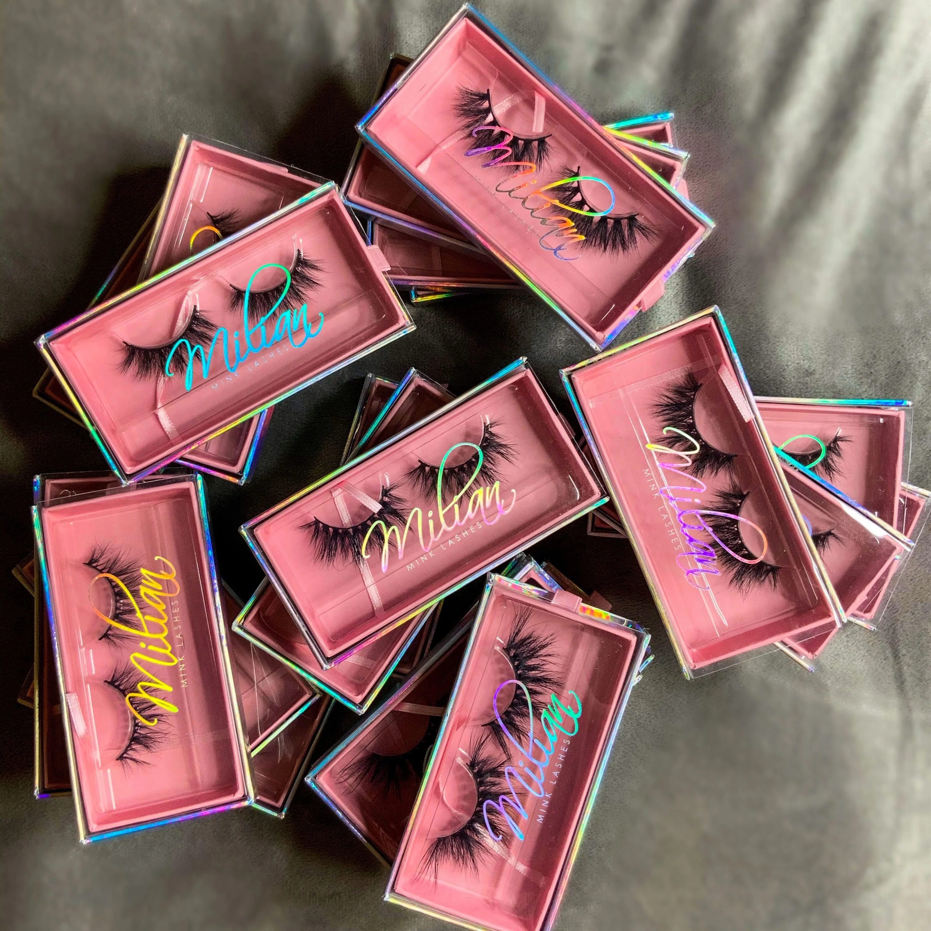 
Customized eyelash Box 100% 3D Real Mink False Eyelashes case private label best Wholesale Vendor 